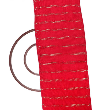 Buy Pleated Chinon Silk Fabric At Fabric Dekho